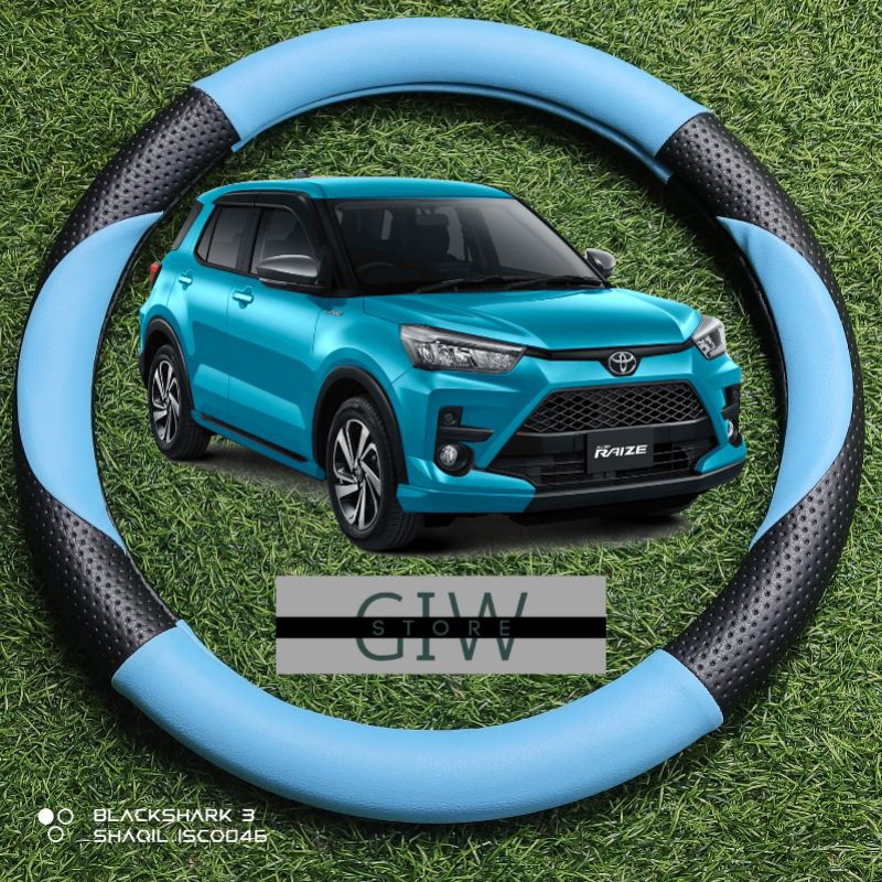 sarung stir cover stir toyota raize, bungkus pelindung setir mobil toyota raize motif sabit