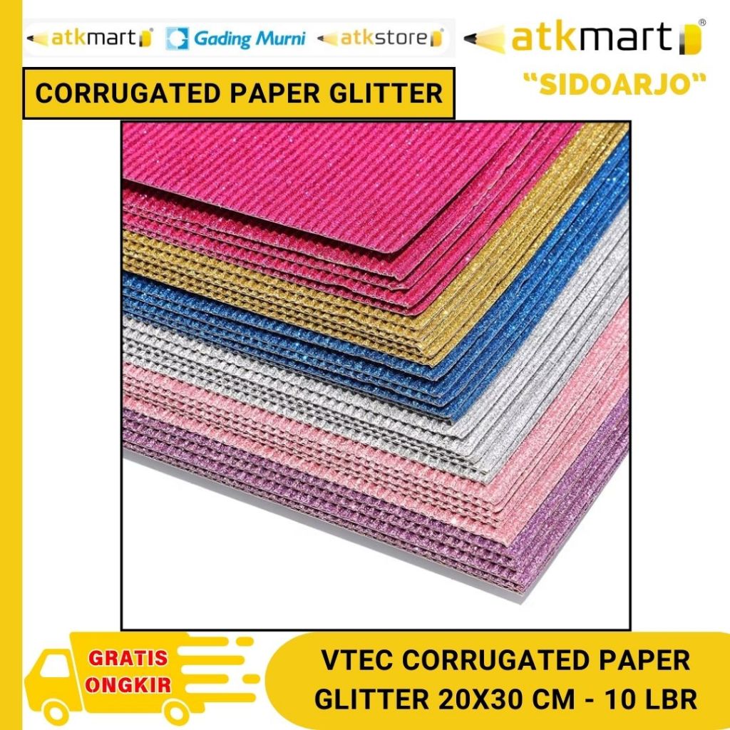 

VTEC CORRUGATED PAPER GLITTER 20X30 CM - 10 LBR