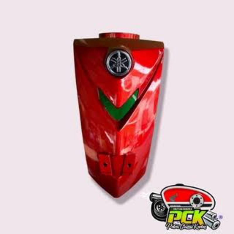 Cover panel dada dasi dudukan plat nomor depan YAMAHA VEGA R NEW set logo garputala yamaha warna mer
