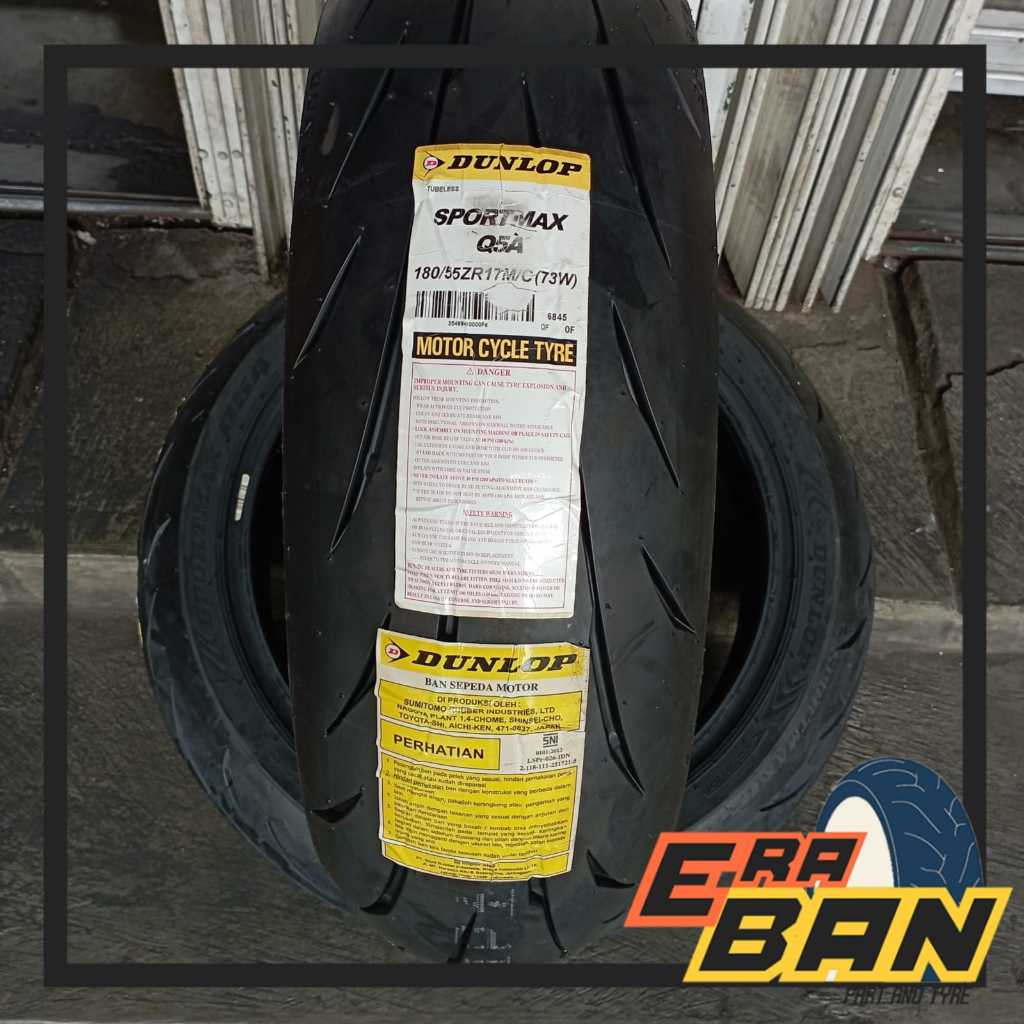 BAN LUAR DUNLOP SPORTMAX Q5A 180 55 RING 17 TUBELESS IMPORT