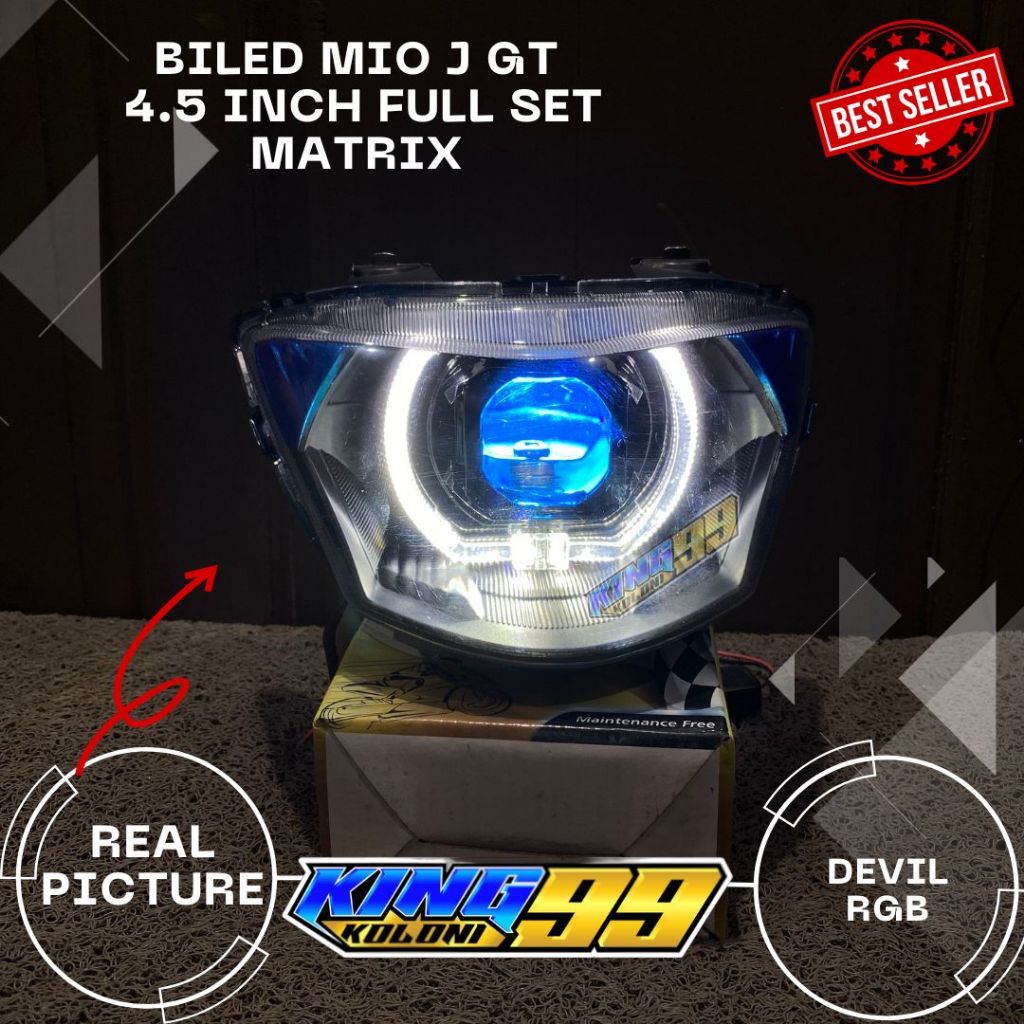 lampu biled mio j mio gt matrix full set 4.5 inch