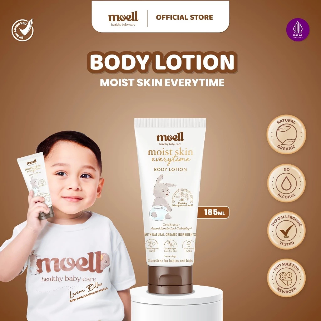 MOELL Body Lotion / Moell Baby Lotion / Lotion Baby / Body lotion bayi / Body lotion anak