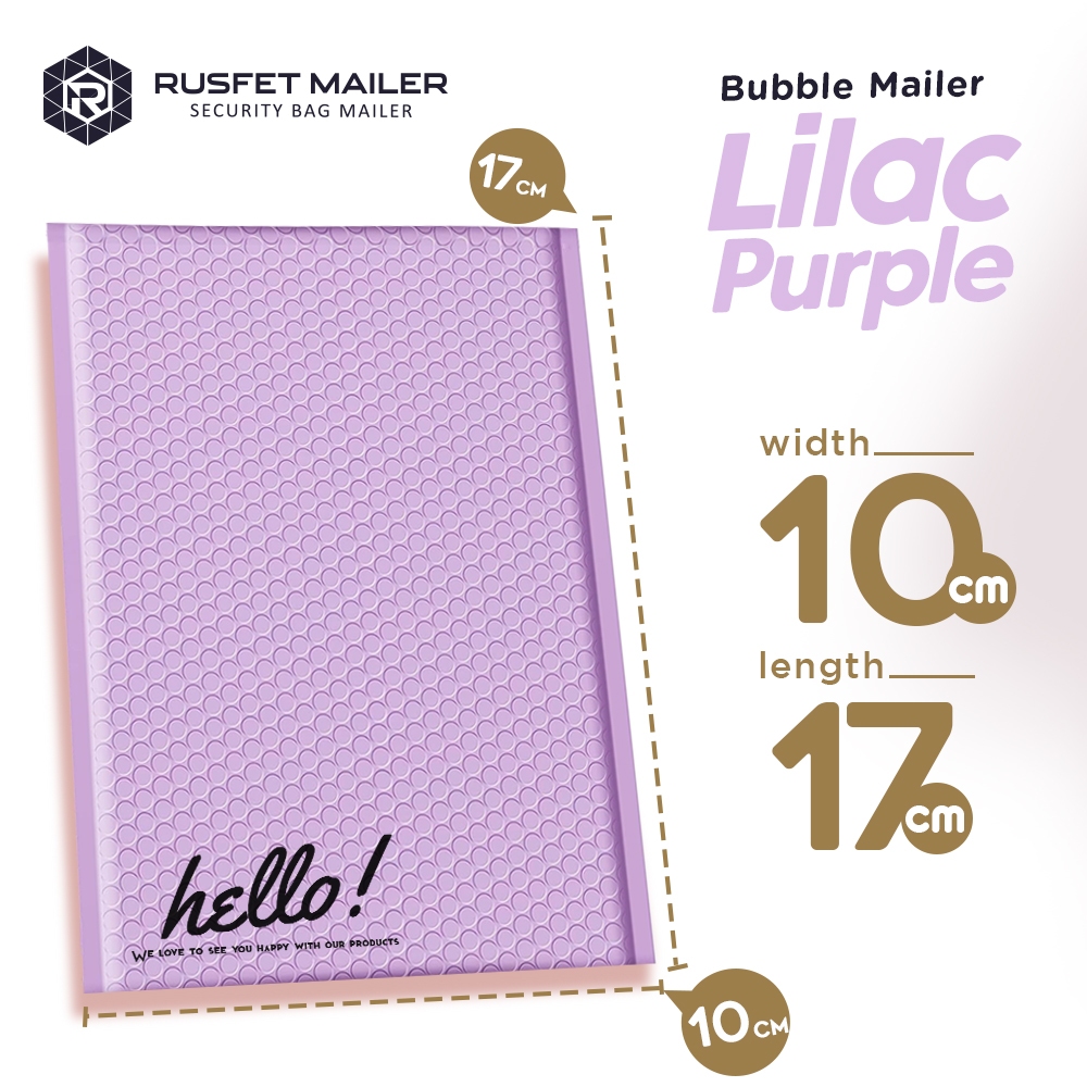 

Amplop Bubble Mailer Rusfet Lilac Purple 10x17 Envelope Packing Olshop