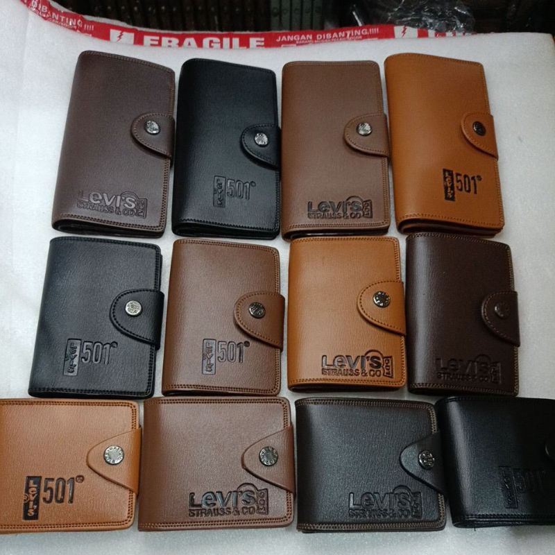 Dompet Pria Kancing LK Kancing 0262 BESAR || Dompet Lipat Kartu Kancing Cetet