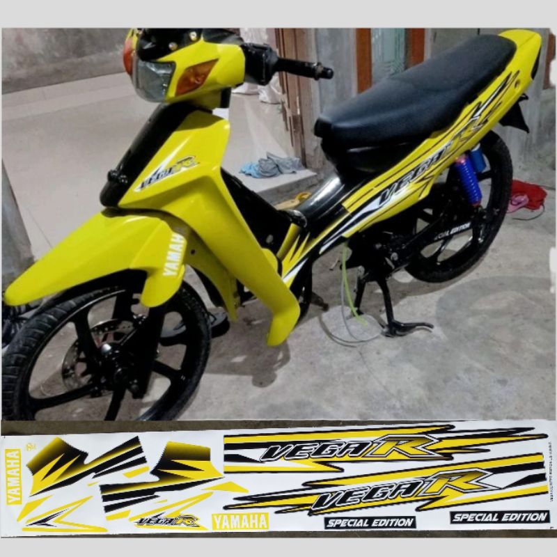 Sticker striping lis motor yamaha vega r lama custom model fiz r limited spesial edition custom mala