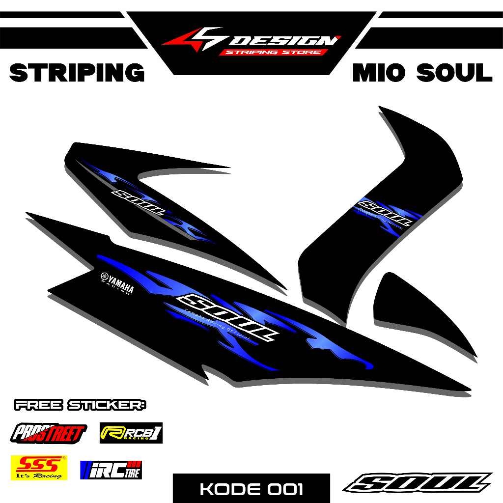 01 STICKER STRIPING MIO SOUL VARIASI -  STICKER STRIPING MIO SOUL VARIASI