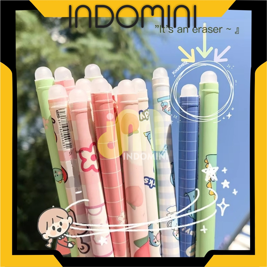 

INDOMINI PULPEN PENA BISA DIHAPUS KARAKTER LUCU / PENA AJAIB PULPEN ALAT TULIS SERBAGUNA / ERASABLE PEN GEL / ALAT TULIS SEKOLAH KANTOR ATK BOLPOINT S142