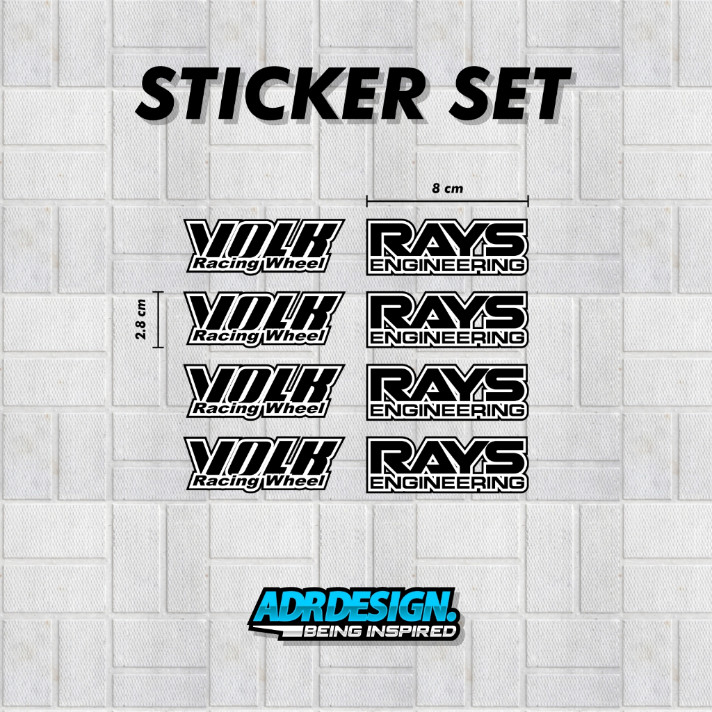 Sticker Velg Mobil Volk Rays TE37 OG / Stiker JDM
