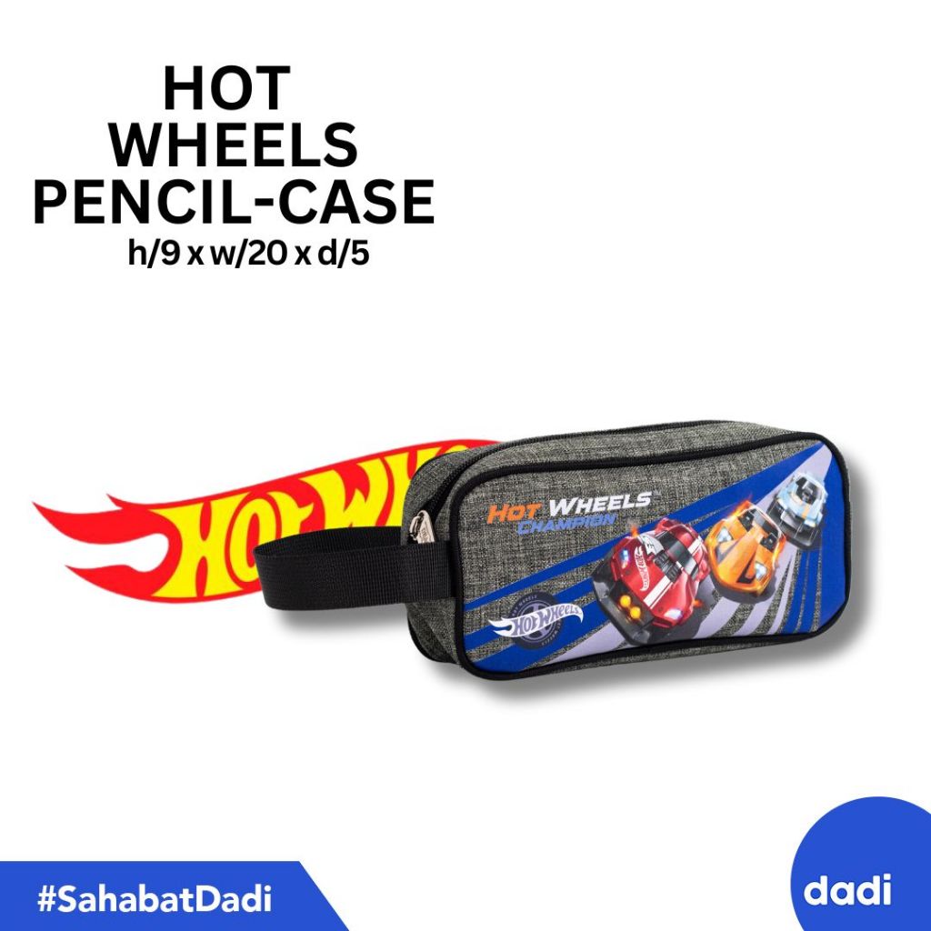 

Dadi - Hot Wheels Graphic Gray Pencil Case - Tempat Pensil/Alat Tulis