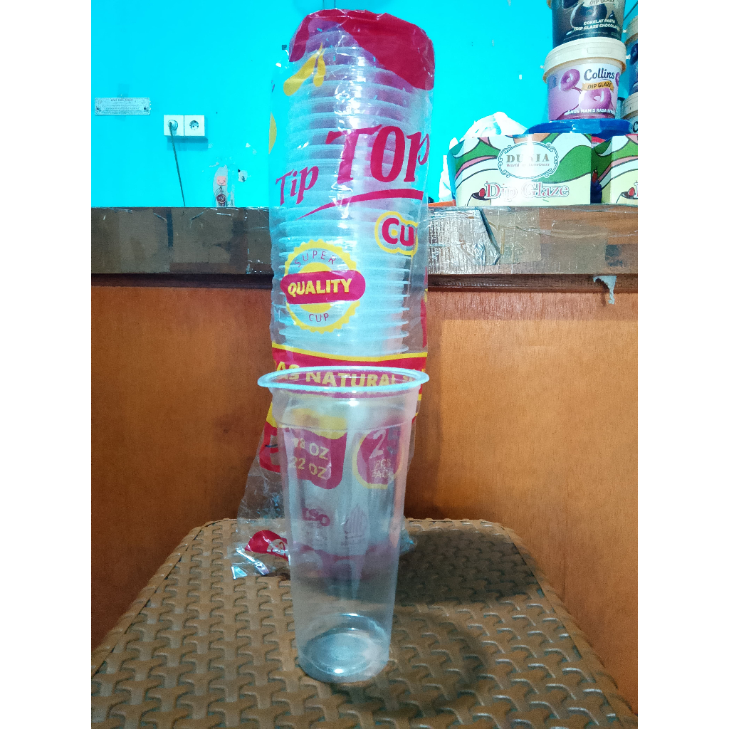CUP 18oz SLIM tip TOP || GELAS MINUMAN 18oz SLIM