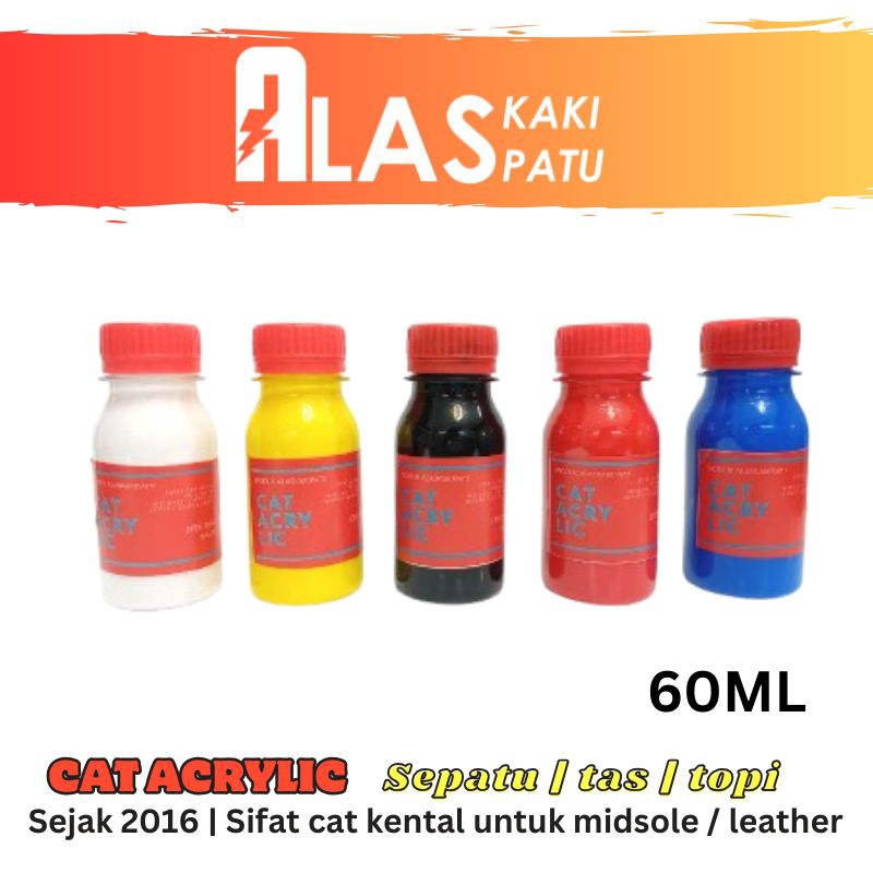 

60 ml Acrylic Paint sneakers cat sepatu midsole rubber lukis