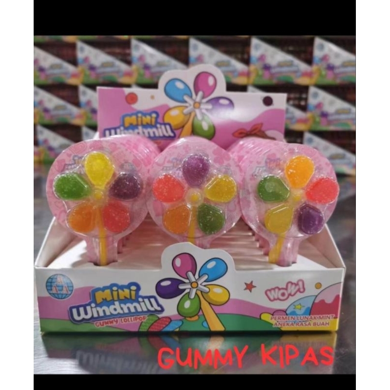 

Mini Windmil Kipas Gummy lollipop isi 30 pcs