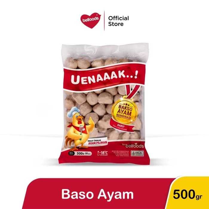 

BELFOODS Uenaaak Bakso Ayam 500gr SAMEDAY INSTANT ONLY