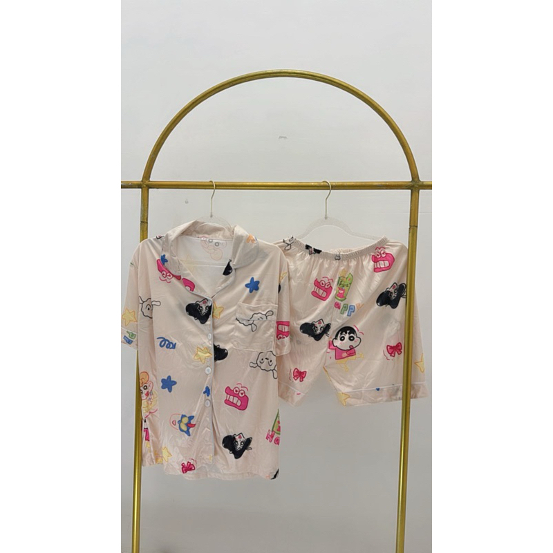 MMCB09 Piyama Baju Tidur Motif Sinchan - BAJU TIDUR PENDEK MOTIF SINCHAN