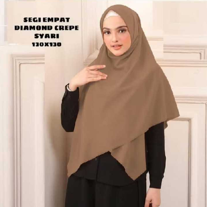 JILBAB SEGIEMPAT CERUTY JUMBO / HIJAB SEGIEMPAT JUMBO / KERUDUNG SEGIEMPAT CERUTY SYAR'I