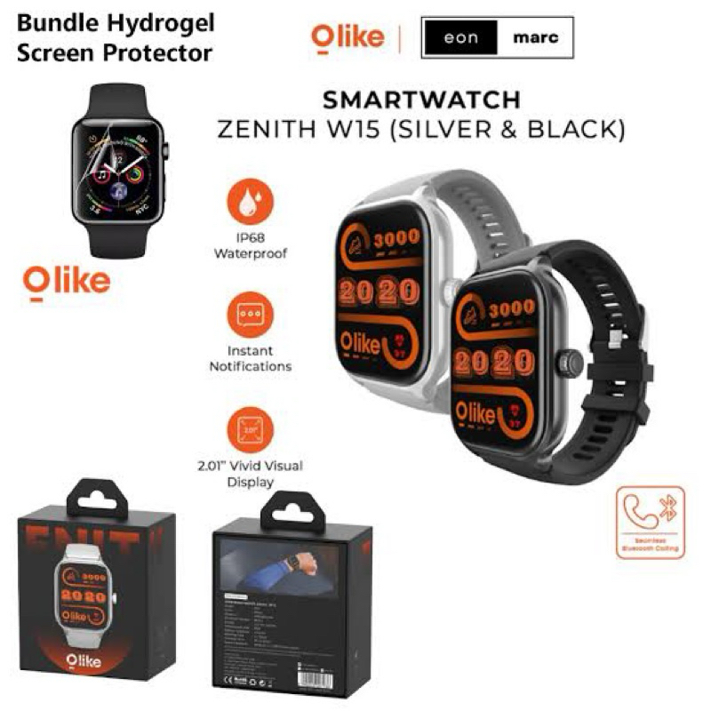 JAM TANGAN OLIKE ZENITH W15 ORIGINAL BLACK