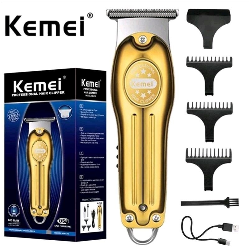 Kemei KM-679 Original Alat Cukur Rambut Hair Clipper Detailer Trimmer