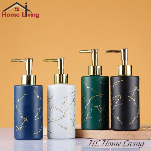 HL Botol Sabun Pump Aesthetic Tempat Sabun Cair Bahan Kaca Botol Sabun Cair Premium