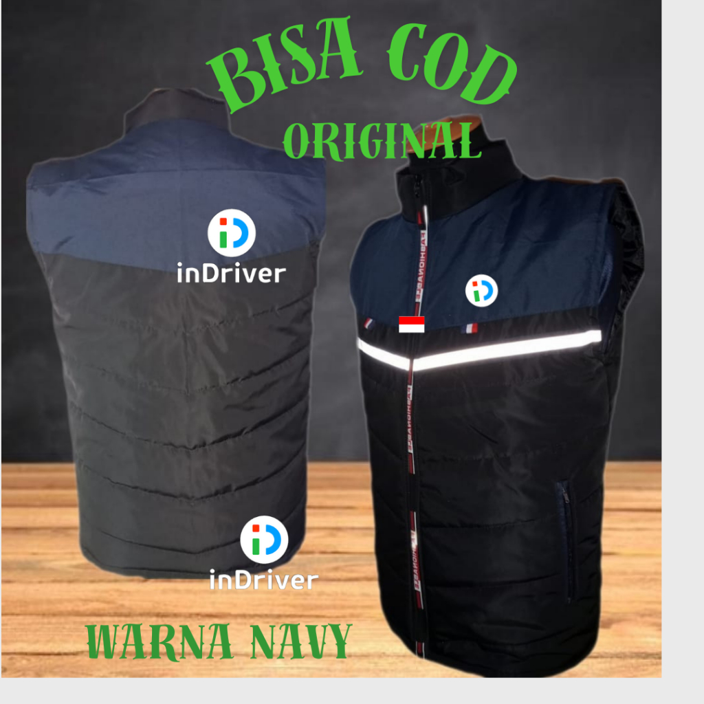 Jaket Rompi Pria Pengendara Motor Terbaru 20234Rompi Hiking Pria InDriver Store Jaket InDriver Rompi