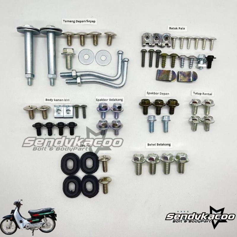 baut FULLSET Astrea grand / baut Honda Astrea grand / baut full body Honda Astrea grand terlengkap