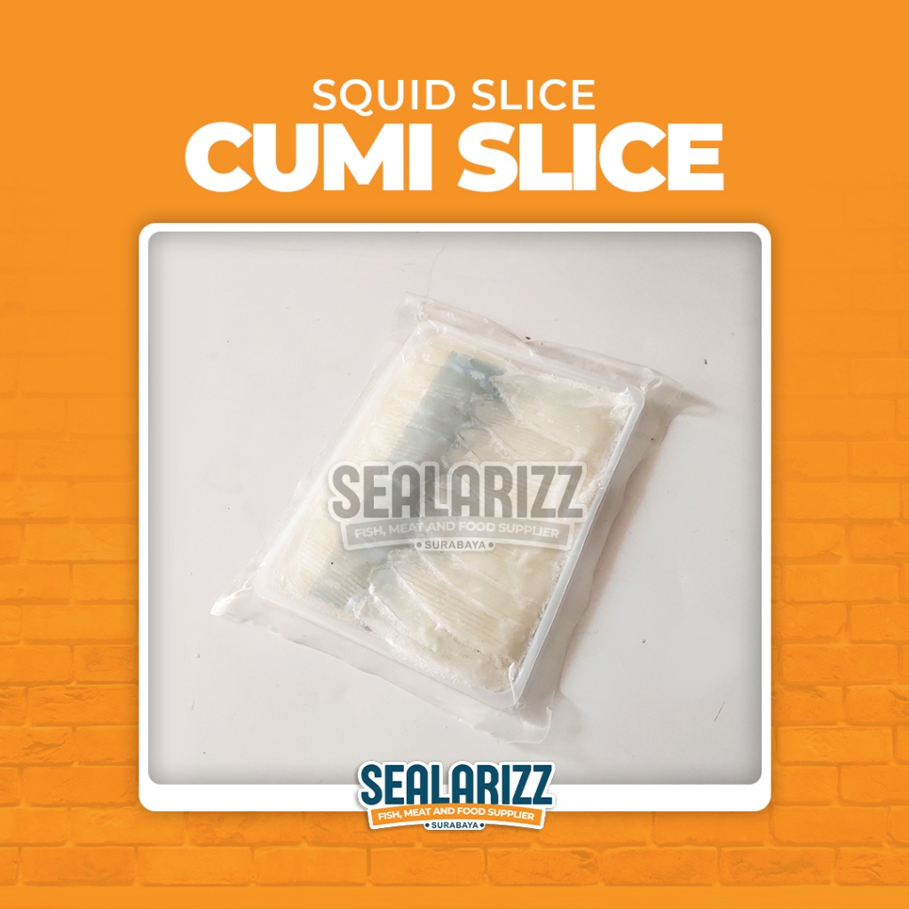 

Cumi Slice/ Cumi Slice 100-150 Gram / Cumi Grill / Squid Slice / BBQ / Slice