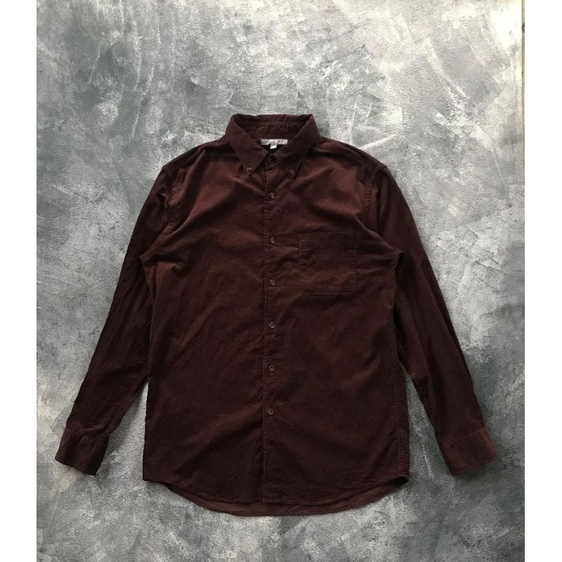 Kemeja UNIQLO Corduroy Travis Scoot full tag second