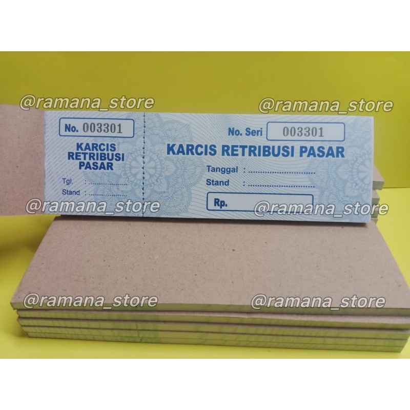 

KARCIS RETRIBUSI PASAR/KARCIS PASAR/KUPON PASAR/KARCIS PARKIR