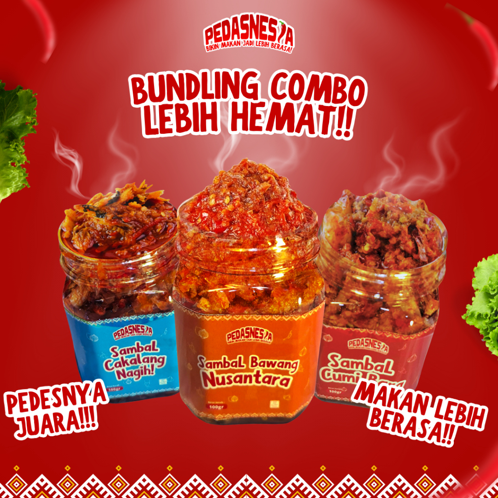 

Paket Bundling Sambal Nusantara 3 Varian - Ikan Cakalang, Cumi, dan Bawang