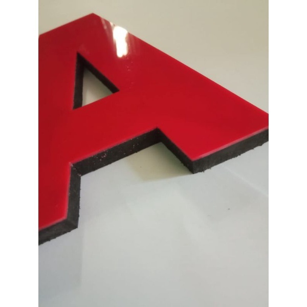 

Huruf Timbul Akrilik + Spon Eva 12MM (2mm akrilik + 10mm spon) Bisa untuk di indoor maupun outdoor