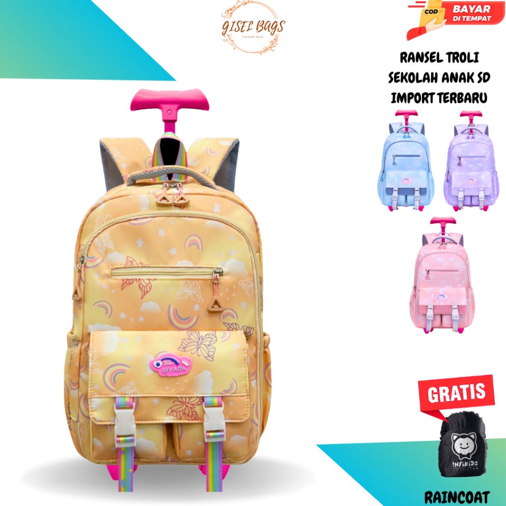Bagus Banget tas koper anak perempuan sd remaja anti air korean style motif lucu