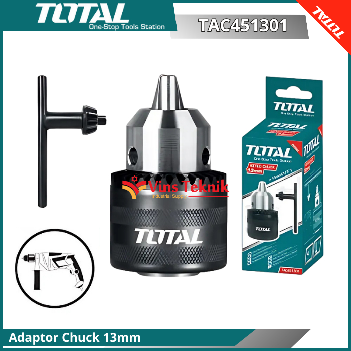 kepala bor 13mm chuck 13 mm drill chuck TOTAL