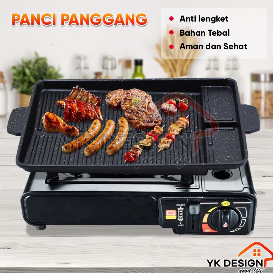 Muraaaahh YK DESIGN Tempat Pemanggang Daging  Alat Panggang Daging  alat pemanggang BBQ Grill Pan YK