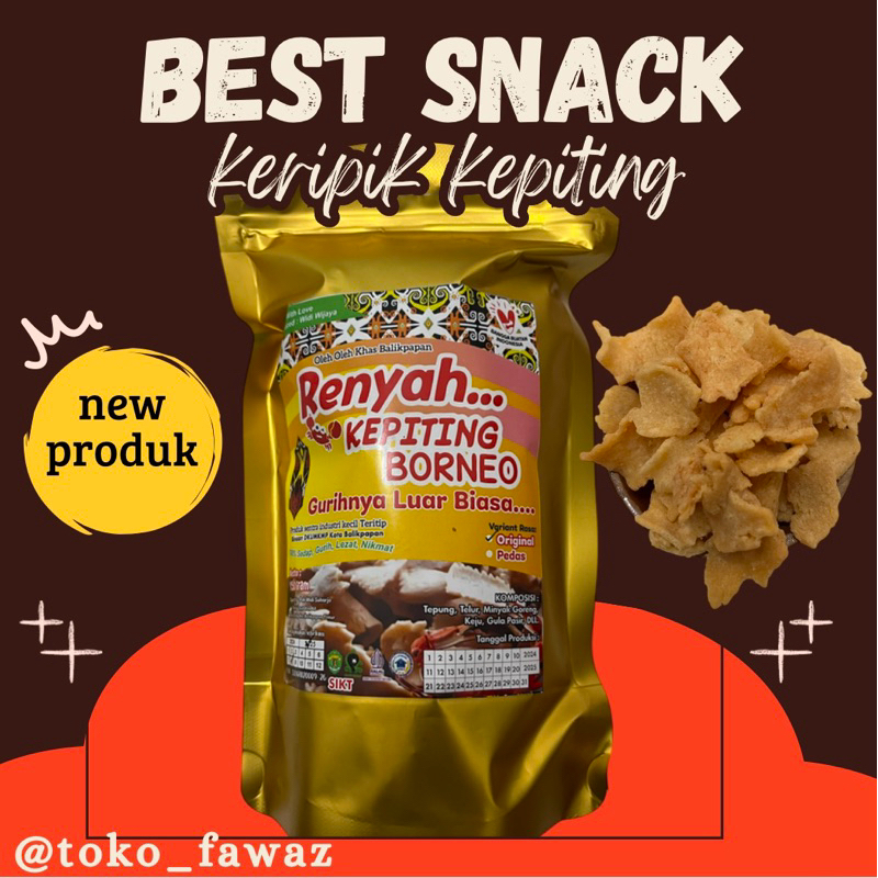 

Keripik Renyah Kepiting Borneo || Rasa Origina || Oleh-oleh Khas Balikpapan