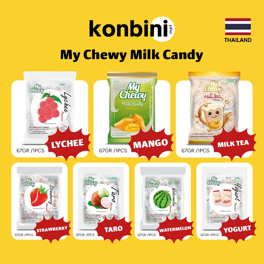 

KONBINI THAILAND - My Chewy Milk Candy Permen Thailand 67gr Permen Milk Permen Susu Thailand