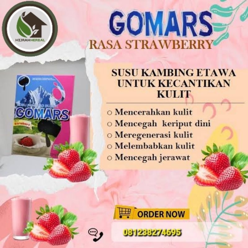 

susu kambing etawa gomars rasa stroberi