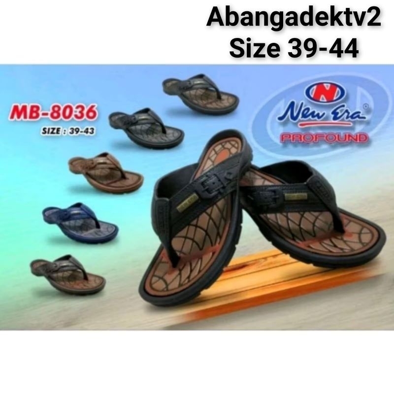sandal jepit pria bahan karet new era size 39-44