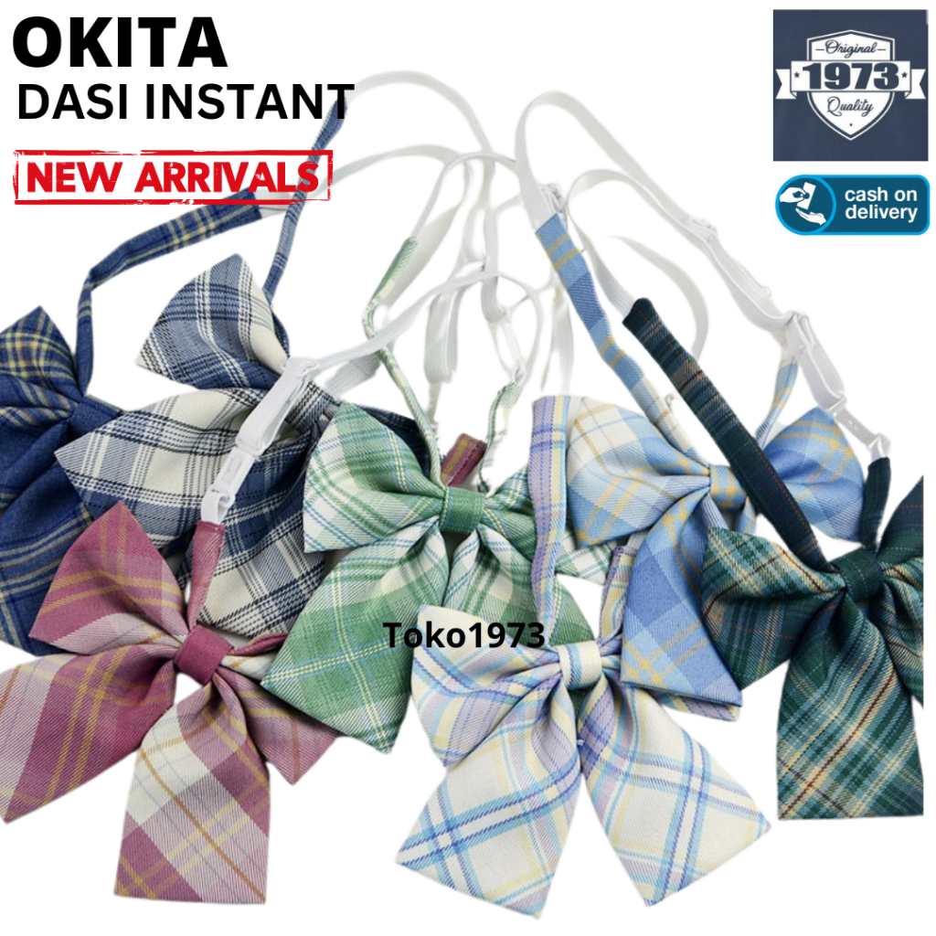 OKITA TIE DASI INSTANT DASI SEIFUKU JK uniform school dasi cosplay Japanese Korean Chinese