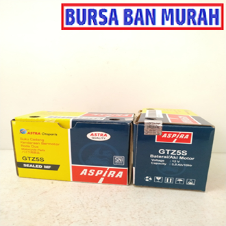 Aki GTZ5S SEALED MF Aspira Aki Accu Kering Motor Vario Beat Supra Revo Original Murah