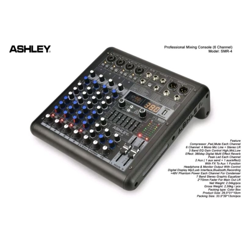 MIXER ASHLEY SMR4 ORIGINAL MIXER ASHLEY SMR 4 CHANNEL