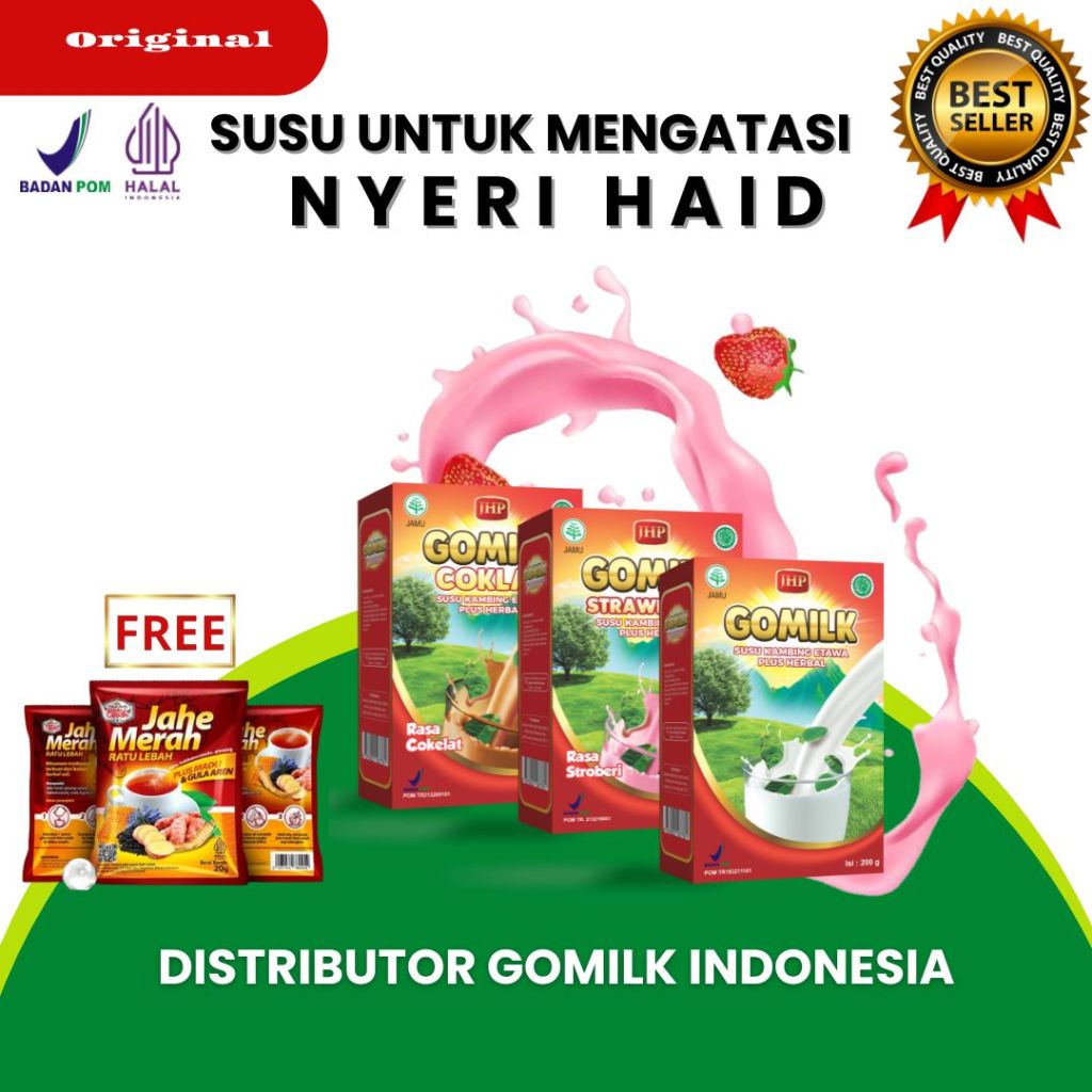 

[BISA COD + GARANSI] [GRATIS JAHE] GOMILK SUSU ETAWA PLUS HERBAL DAUN KELOR Untuk Meredakan Nyeri