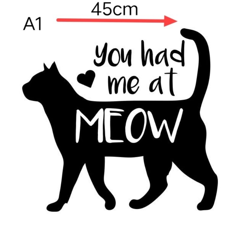 

Stiker dinding pecinta kucing Sticker siluet pecinta kucing
