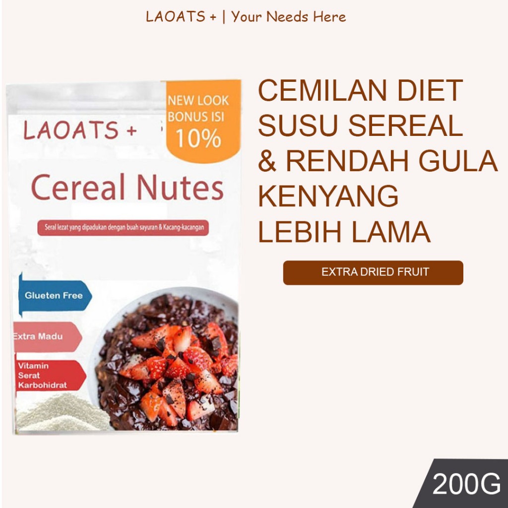 

Sereal Diet Pelangsing Penurun Berat Badan Rolled Oat Almond Milk Chia Seed Oatmeal Rendah Gula Beras Ketan Sochi Original Laoats (30g)