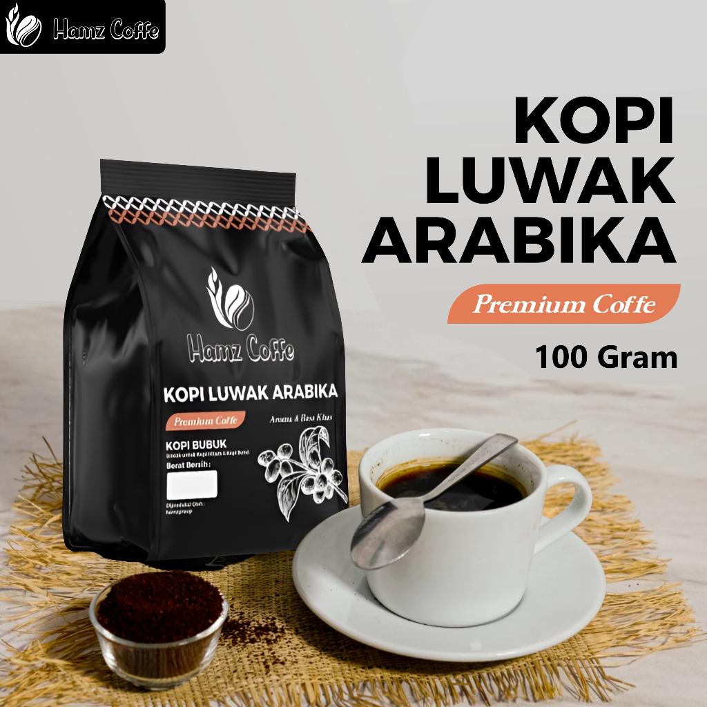 

Hamz Coffee - kopi bubuk luwak arabika asli 100gr