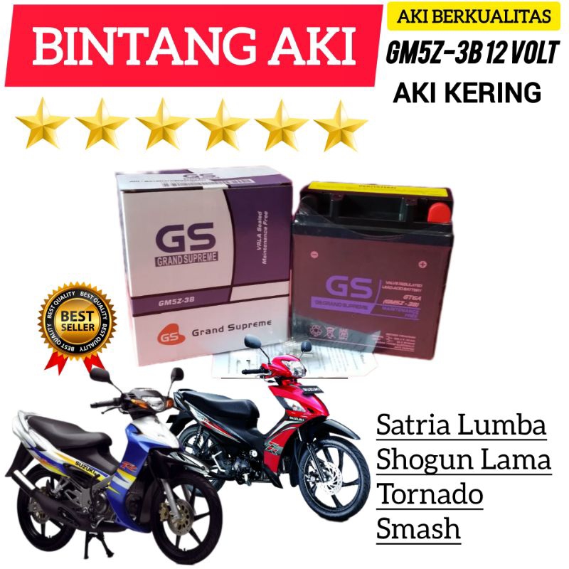 Aki Motor Satria Lumba  Aki Motor Smash Aki Motor Smash Aki Motor Shogun Lama Aki Motor GM5Z-3B Aki 