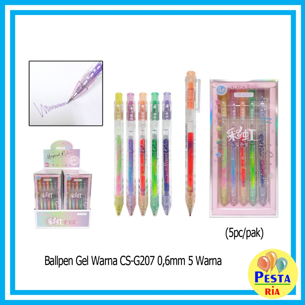

Murah!! (1Pak isi 5 Warna) Ballpen Gel Warna, bulpen warna, bolpoint warna