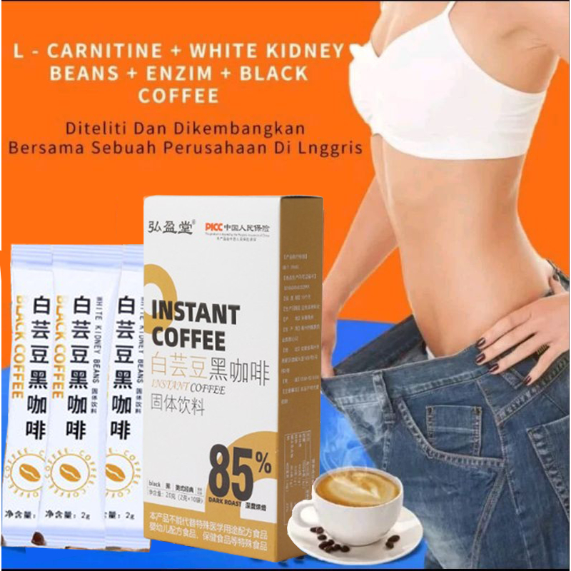 

（2g*10 Tas）Black Coffee KOPI HITAM KOPI KOPIHITAM INSTAN DENGAN PELANGSING TUBUH PENGHANCUR LEMAK Pelangsing - Detox Weight Loss - Fat Burning Supplements