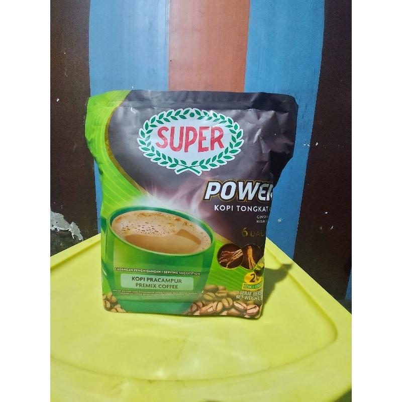 

Kopi Super Power Tongkat Ali (20x30gr) Super Kopi Pracampur Power Tongkat Ali Premix Coffee