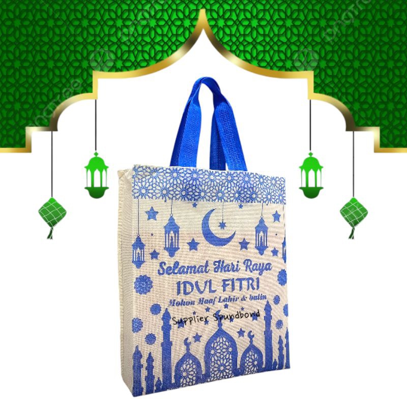 

Tas Idul Fitri 2025 25x35x8 Goodie bag / Spundbond Hampres isi 12pcs