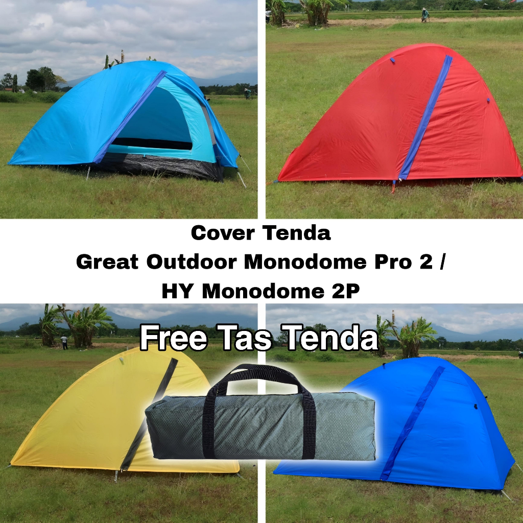 Cover Tenda Great Outdoor Monodome 2P / HY Monodome 2P  Bonus Tas Tenda | BUKAN TENDA