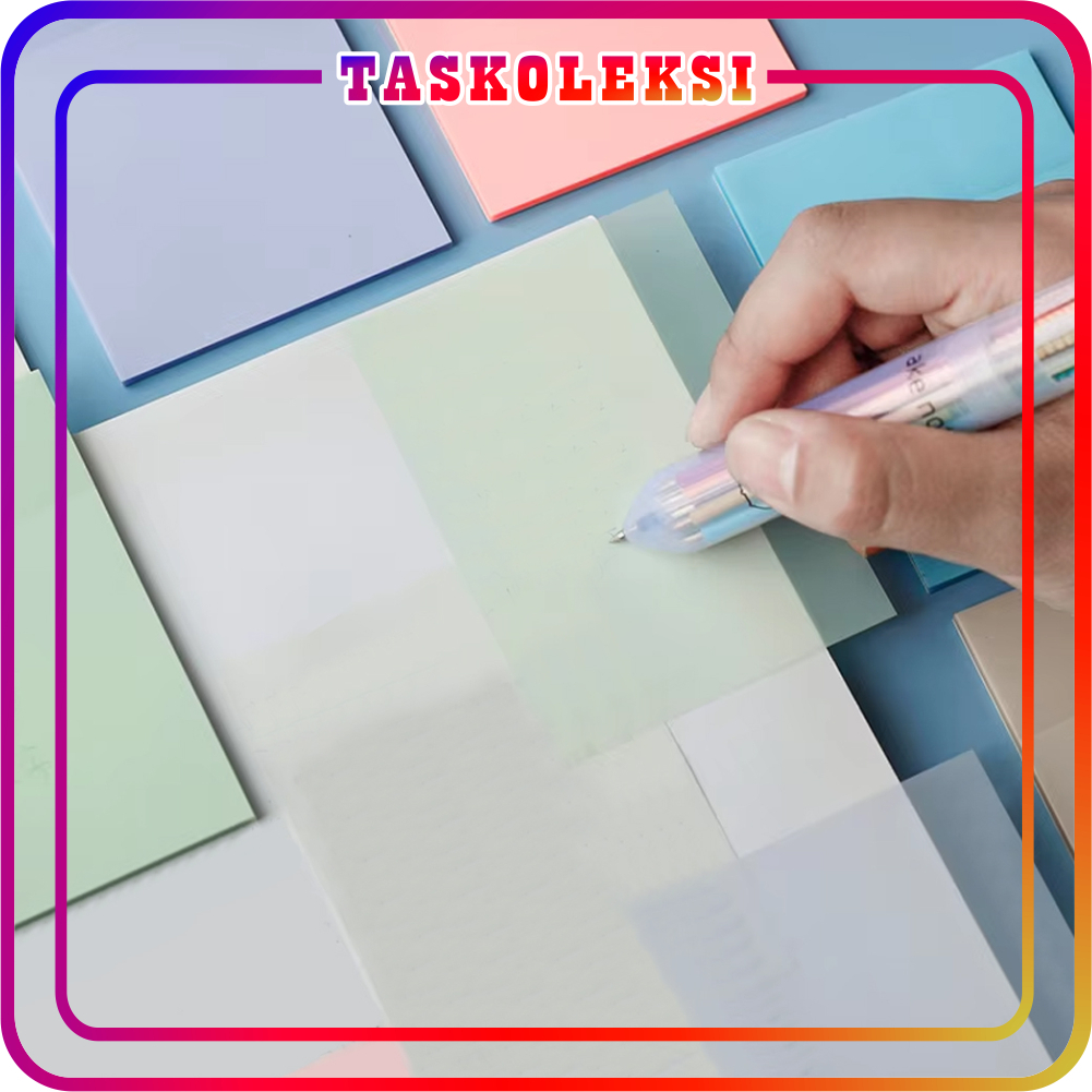 

☛TK☚ Sticky Note Transparan Isi 50 Lembar Waterproof Serbaguna Untuk Kantor Sekolah / Kertas S145